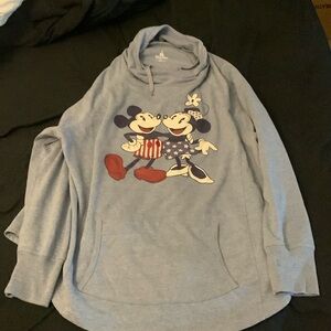 Mickey and Minnie Mouse Disney Parks American flag hoodie sweatshirt
